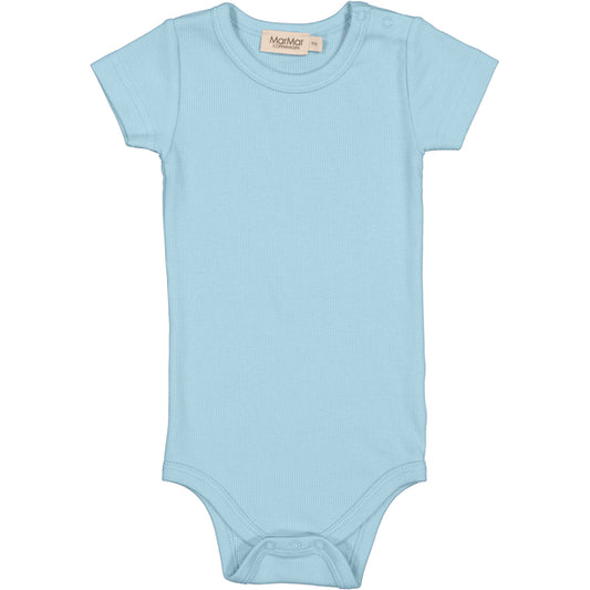 MarMar Plain Body SS Modal Fine Rib Heavenly Blue