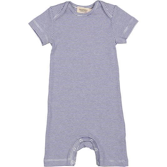 MarMar Roxi Summer Modal Fine Rib Romper Blue Stripe