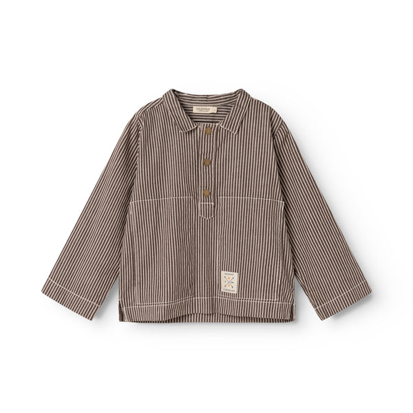 MarMar Skjorte Tovan Dark Brownie Stripe