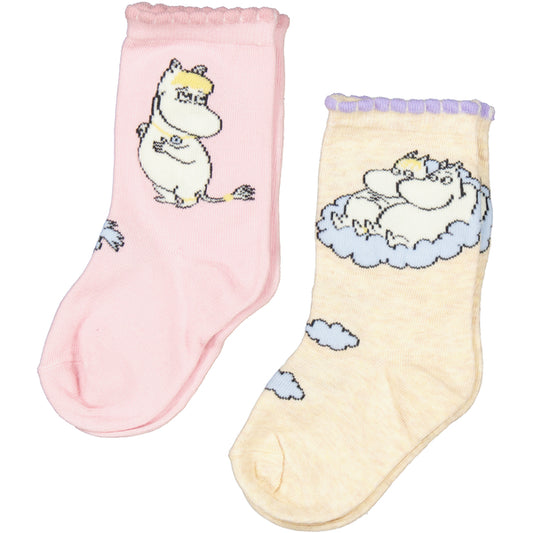 MarMar Strømper Scallop Jacquard 2 Pack Lavender Moomin