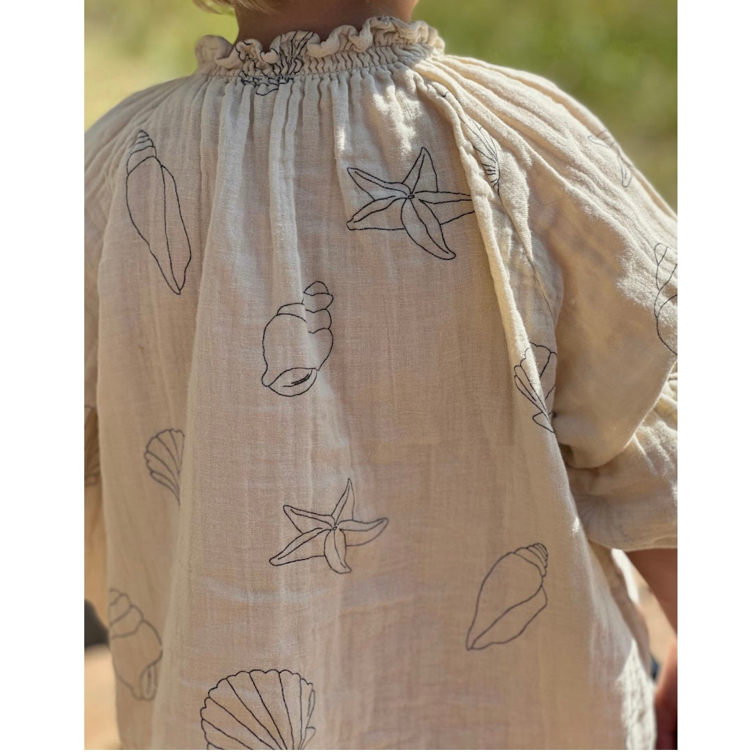 Okker-Gokker Bluse Muslin Seashell