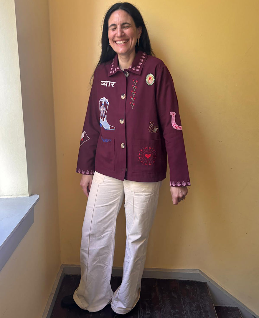 Sissel Edelbo Jakke My Organic Cotton Burgundy VOKSEN