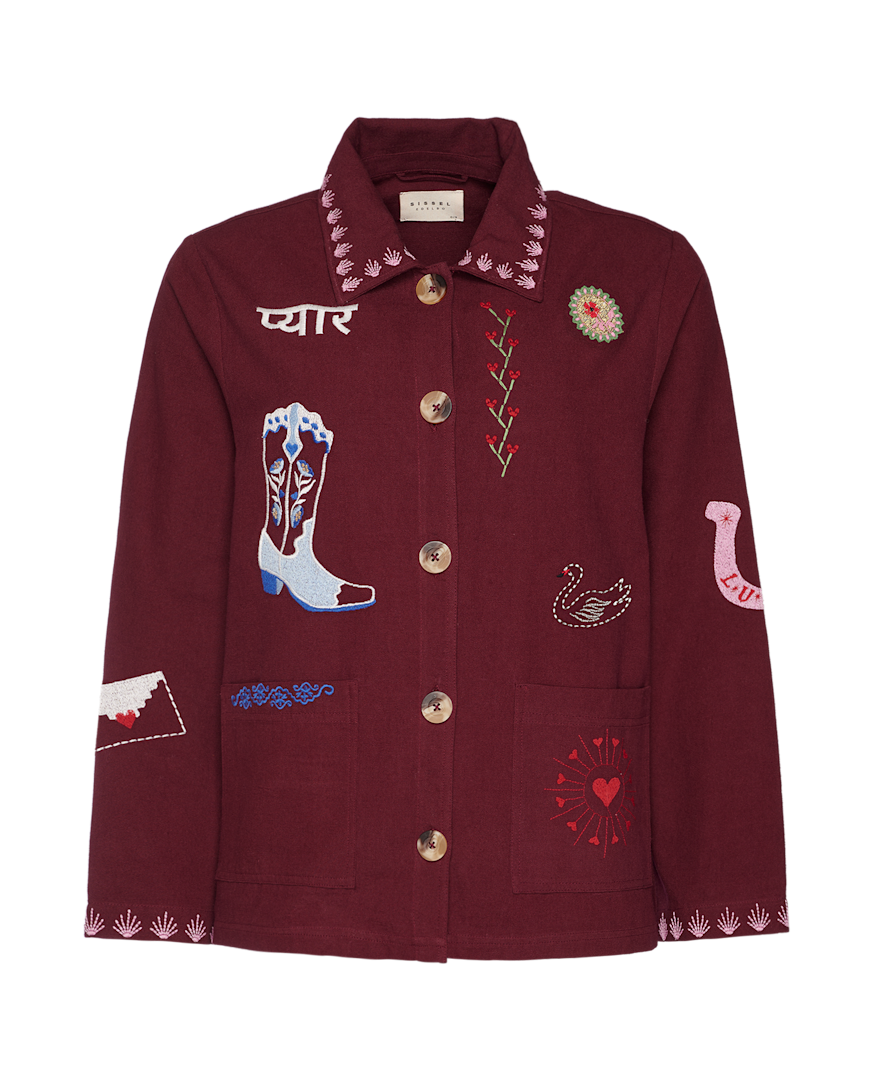 Sissel Edelbo Jakke My Organic Cotton Burgundy VOKSEN