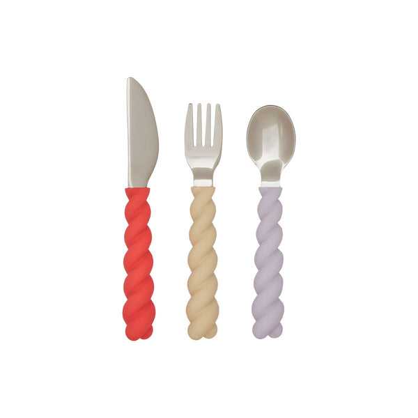 OYOY Bestik Mellow 3-Pack Lavender Vanilla Cherry Red