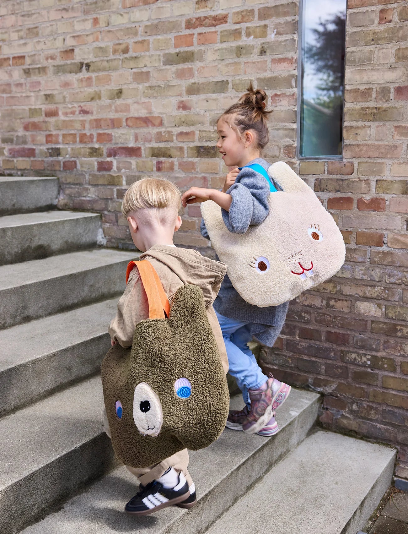 OYOY Tote Bag Darling Bear Brown/Red