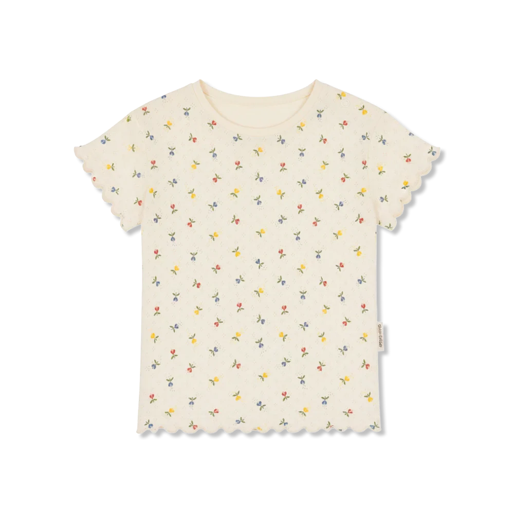 Okker-Gokke Pointelle T-Shirt Fluffy Bell