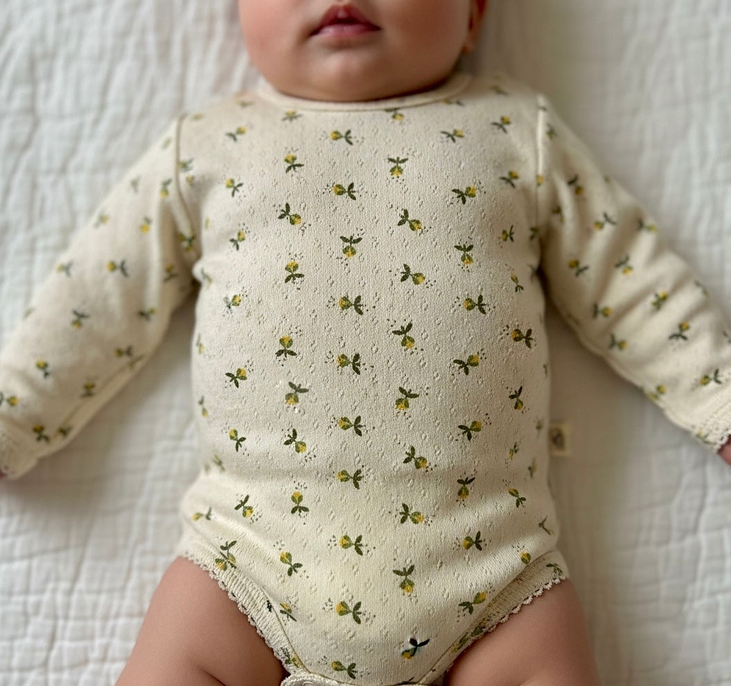 Okker-Gokker Body Pointelle Fluffy Bell Honey