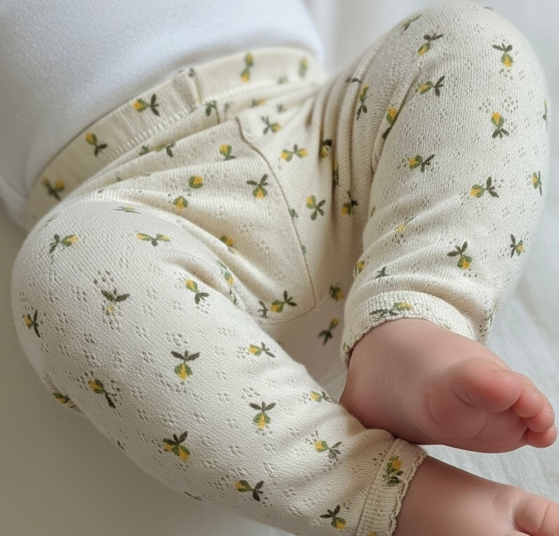 Okker-Gokker Leggings Pointelle Fluffy Bell Honey