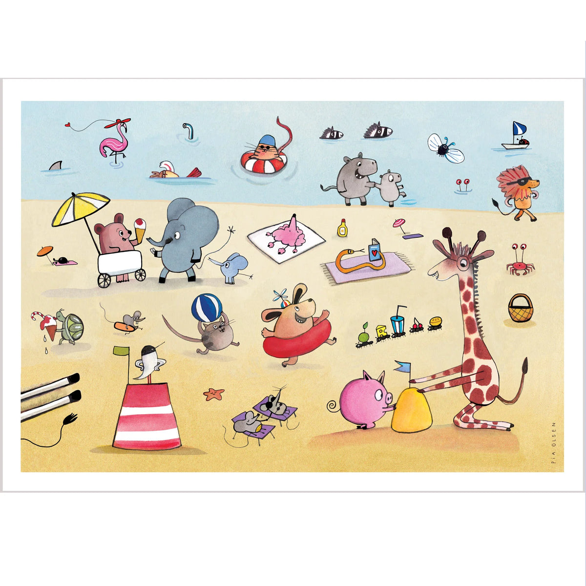 Pia Olsen Plakat A3 Strand