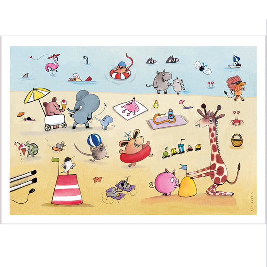 Pia Olsen Plakat A3 Strand