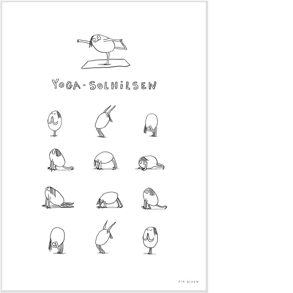 Pia Olsen Plakat A3 Yoga