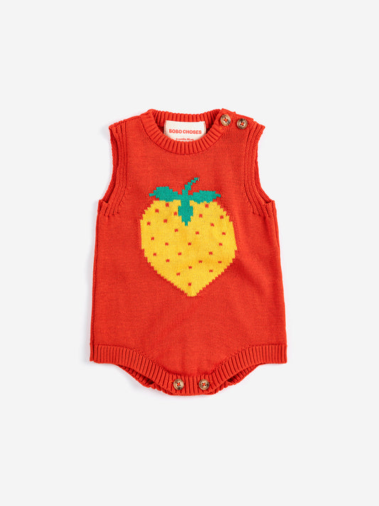 Bobo Choses Romper Strik Pixel Strawberry