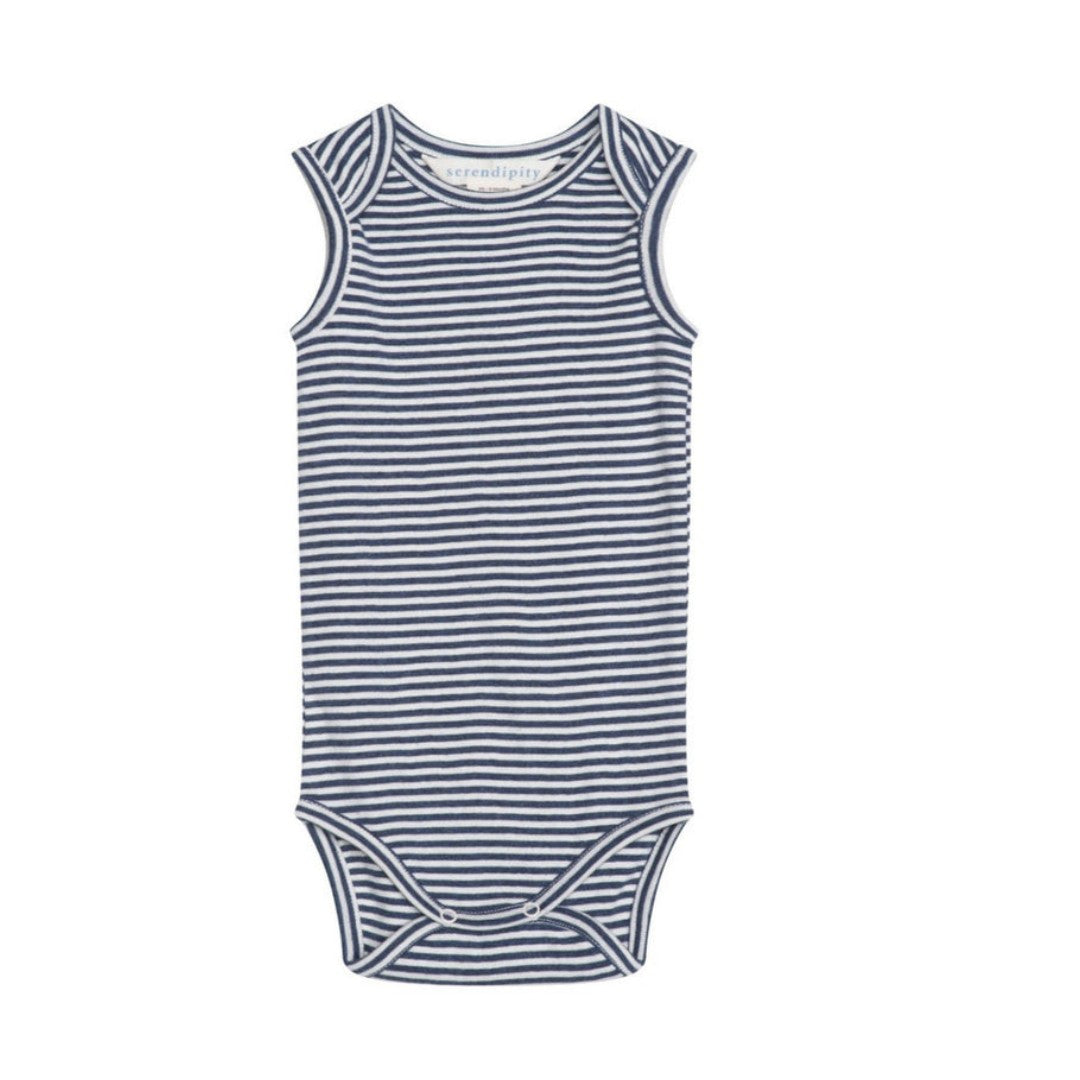 Serendipity Body Stripe Rib Navy/Off White