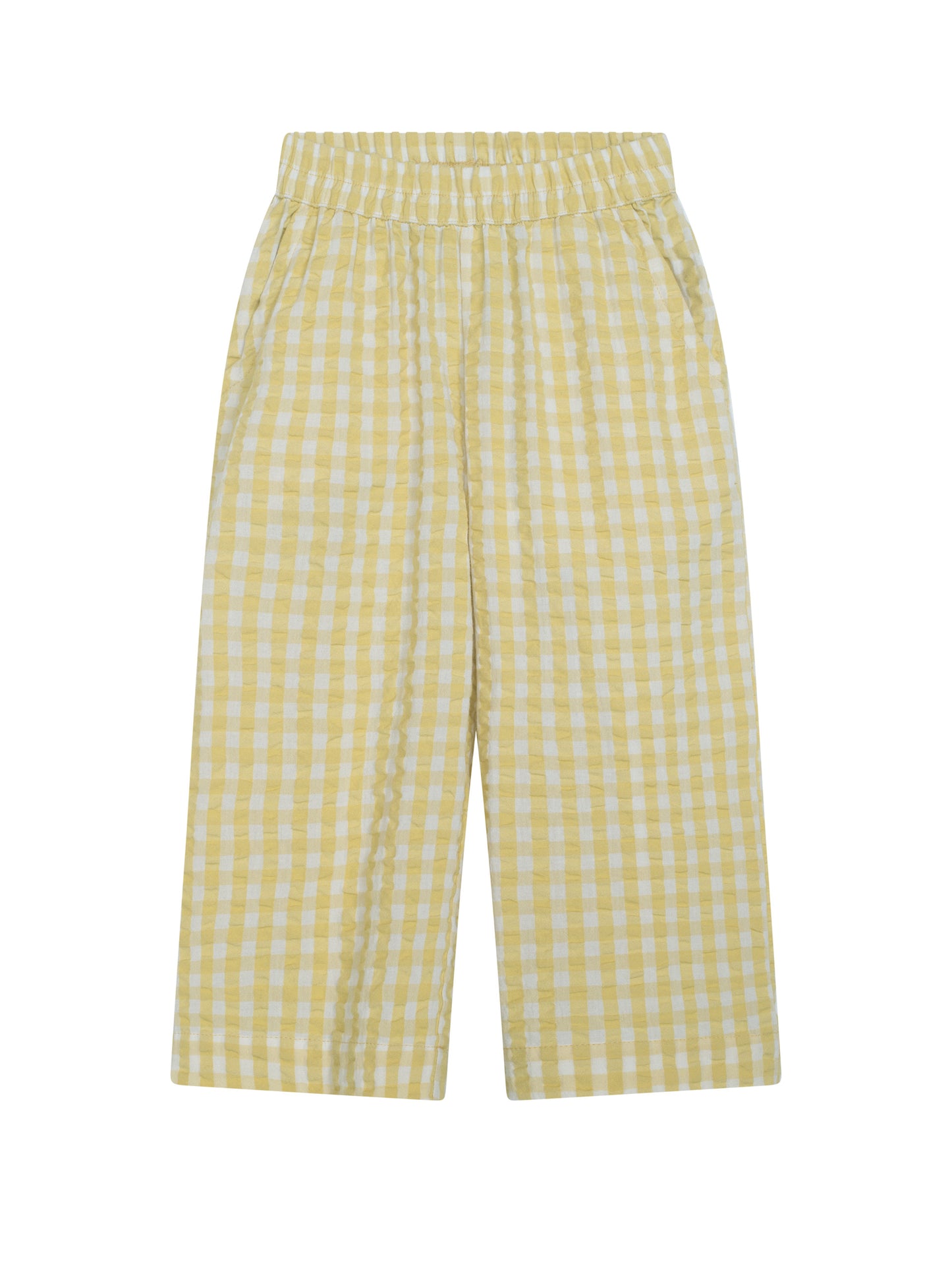 Serendipity Bukser Løse Light Woven Lemon Checks