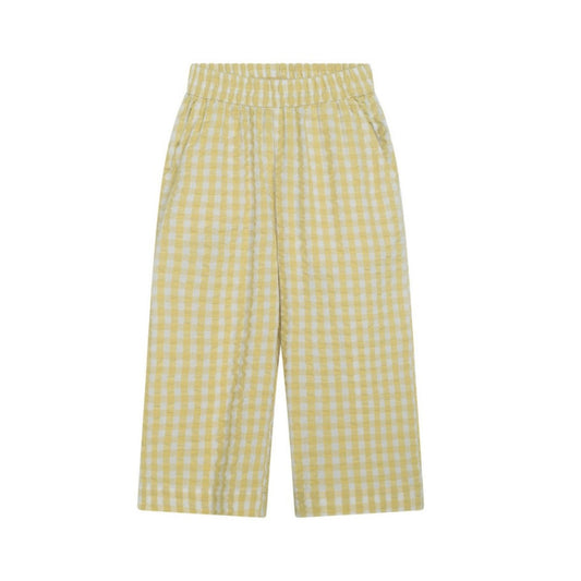 Serendipity Bukser Løse Light Woven Lemon Checks
