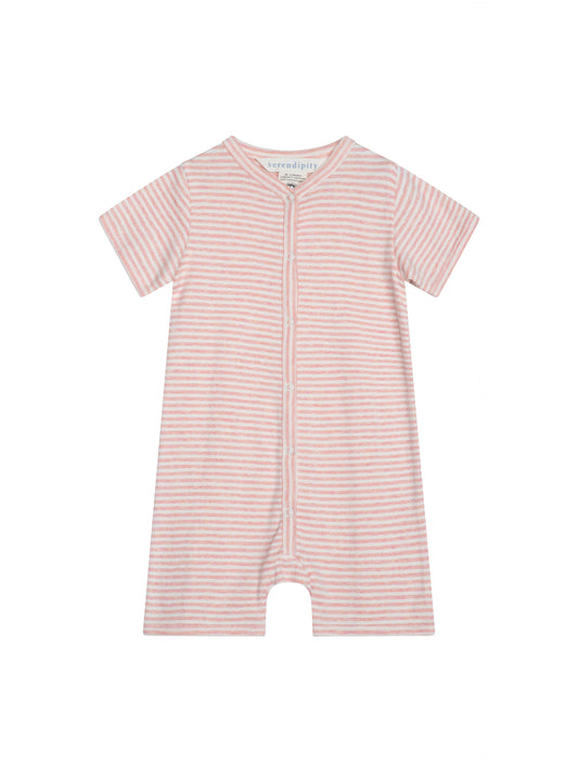 Serendipity Dragt Stripe Rib Coral/Off White