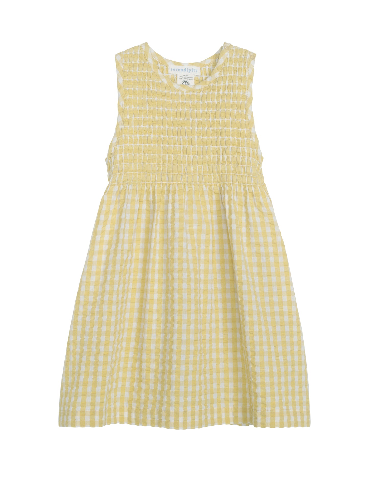 Serendipity Kjole Smock Light Woven Lemon Checks