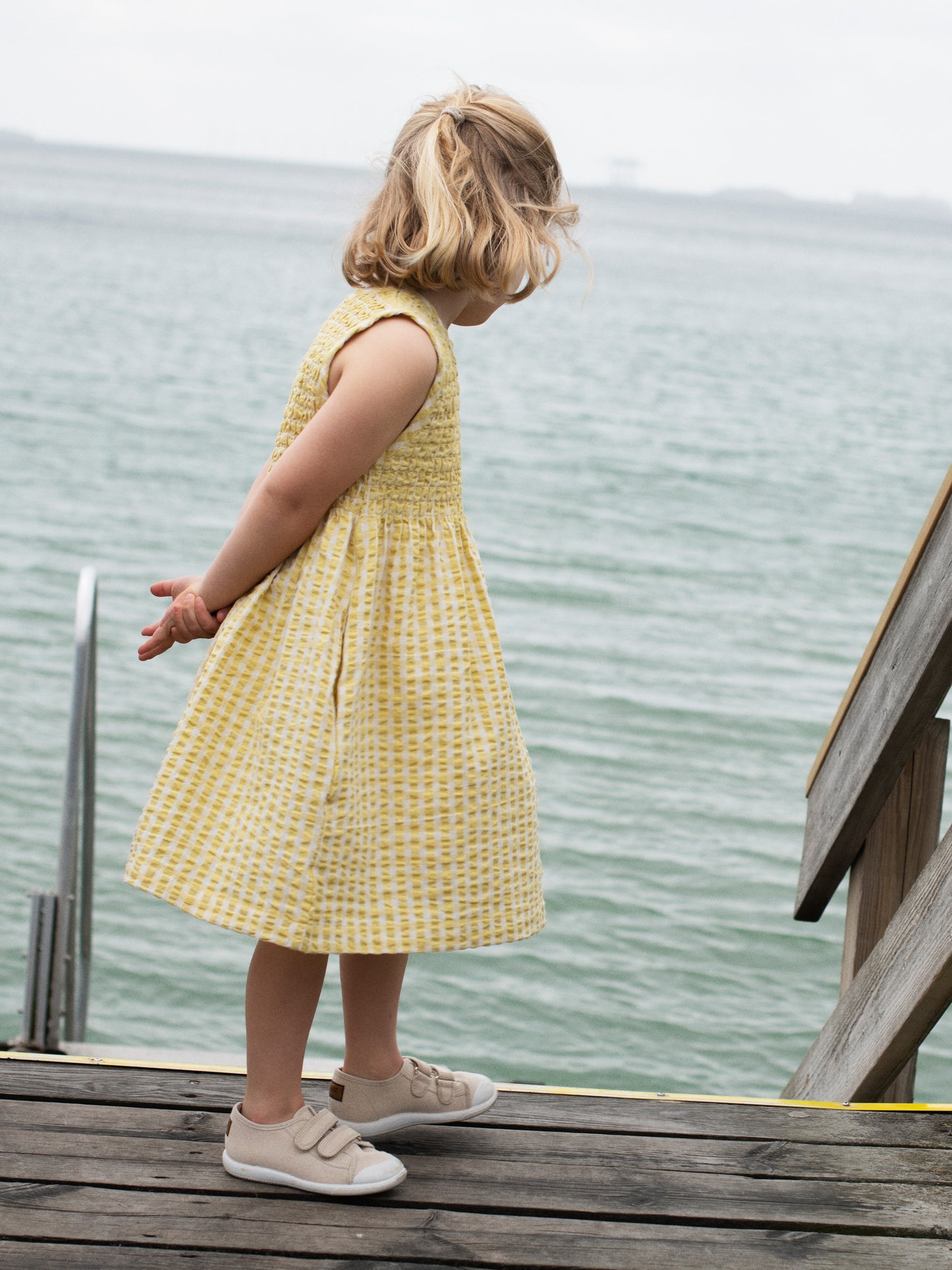 Serendipity Kjole Smock Light Woven Lemon Checks