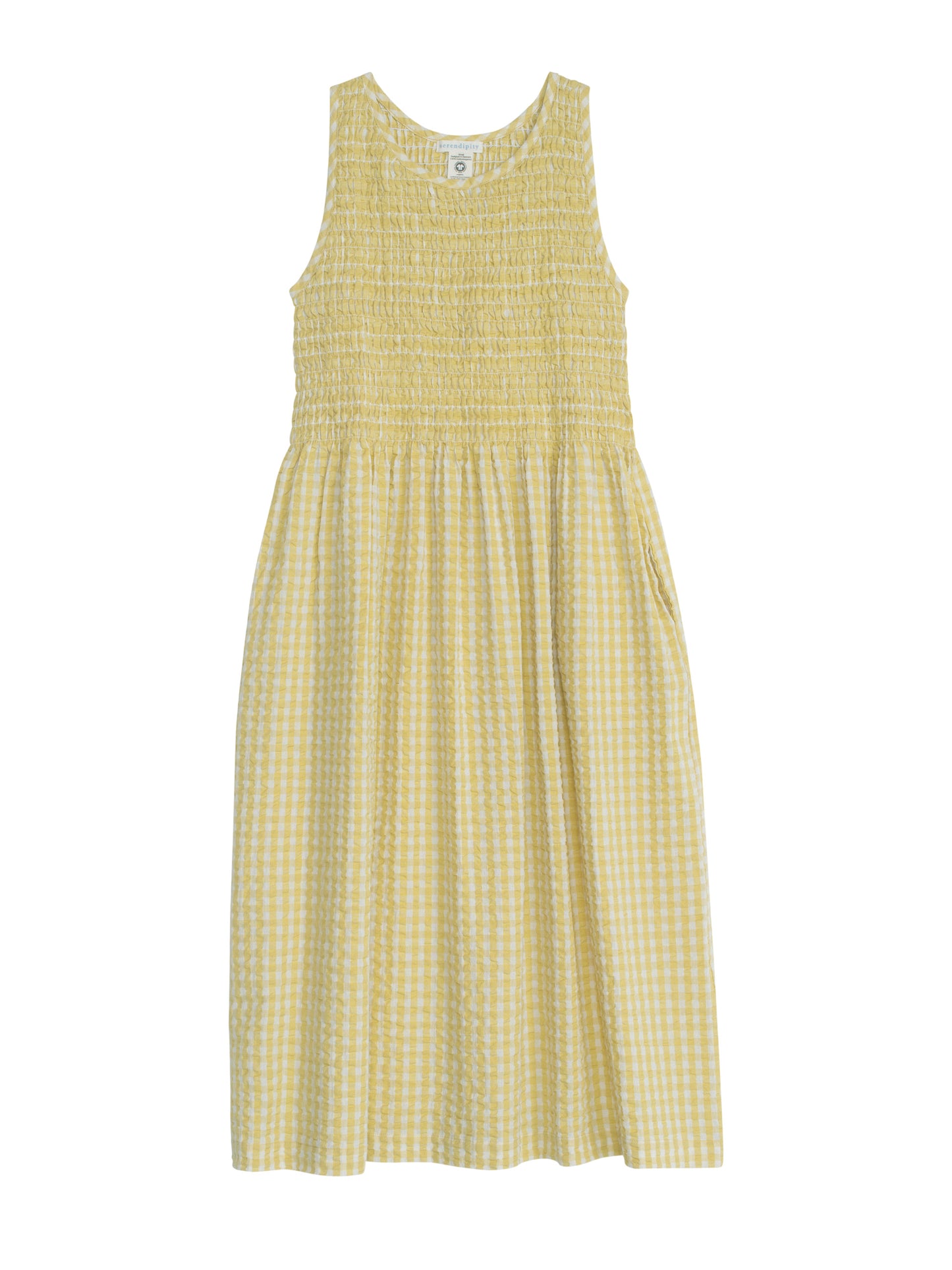 Serendipity Kjole Smock Light Woven Lemon Checks