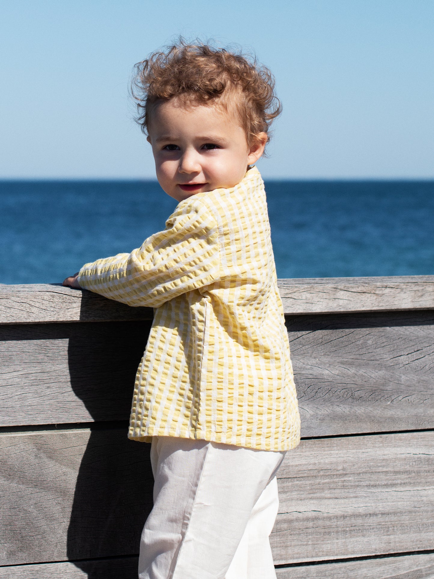 Serendipity Skjorte Baby Peasant Light Woven Lemon Checks