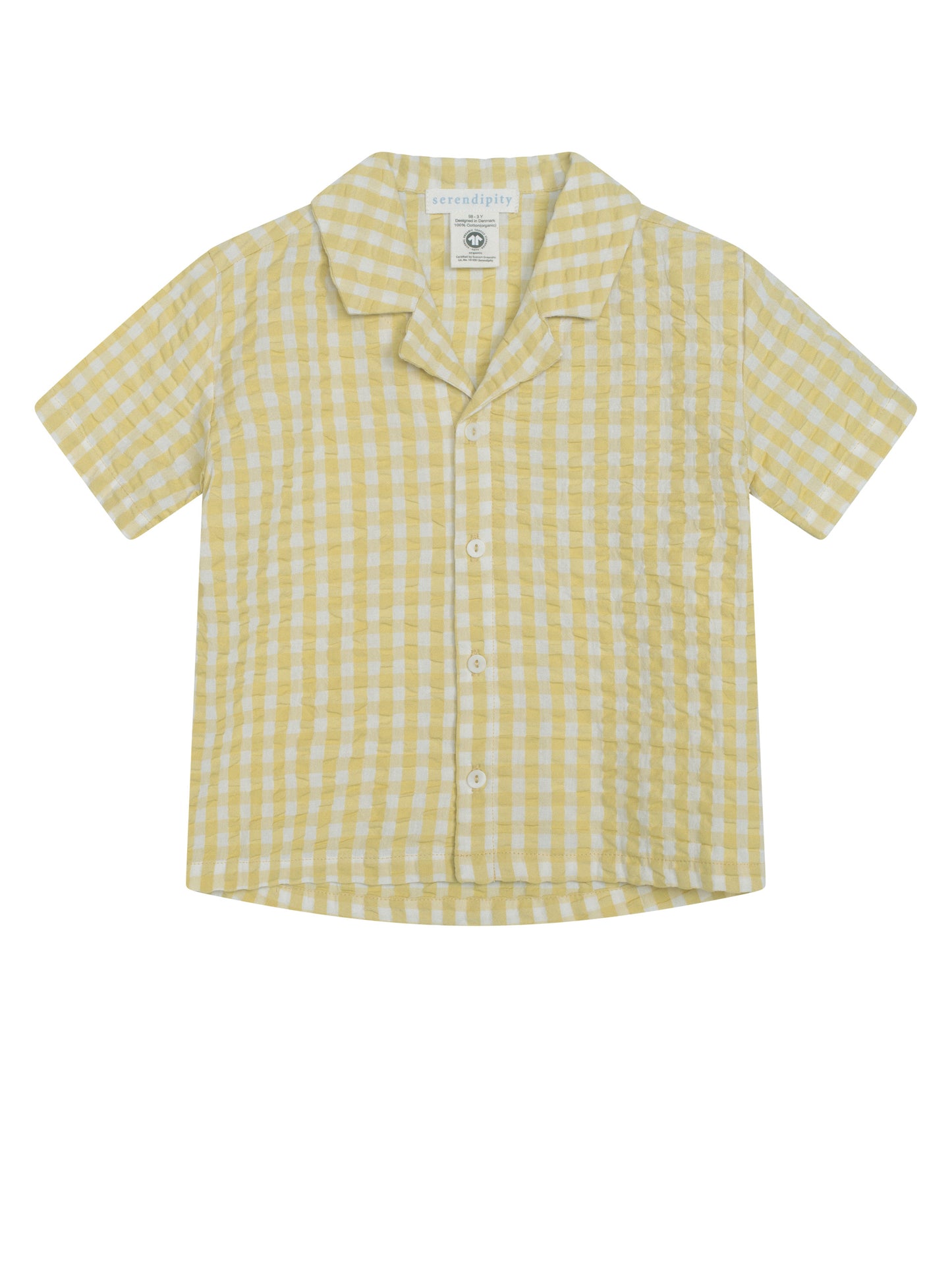 Serendipity Skjorte Light Woven Lemon Checks
