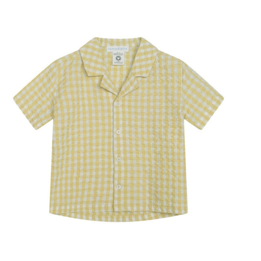 Serendipity Skjorte Light Woven Lemon Checks
