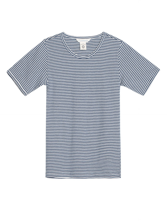 Serendipity T-Shirt Kortærmet Stripe Rib Navy Off White