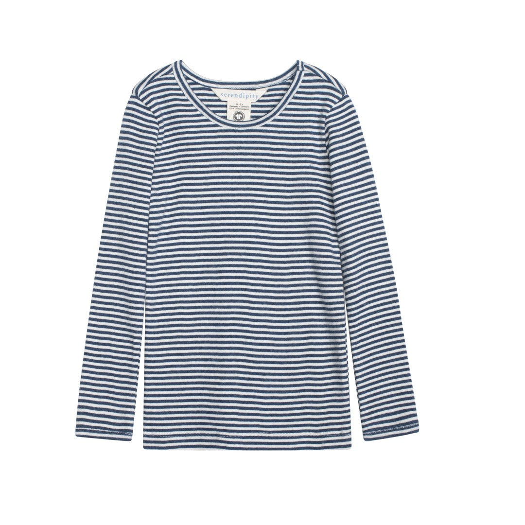 Serendipity Trøje Slim Stripe Rib Navy/Off White