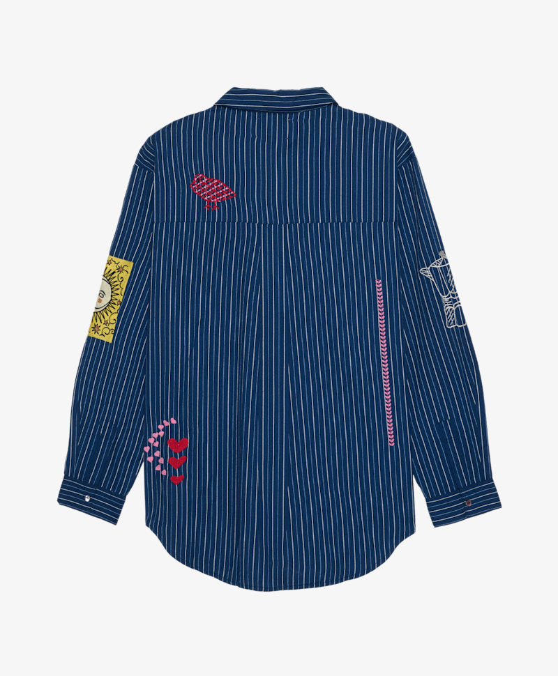 Sissel Edelbo Skjorte Brenna Navy Stripes