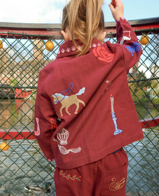 Sissel Mini Jakke My Øko Bomuld Burgundy