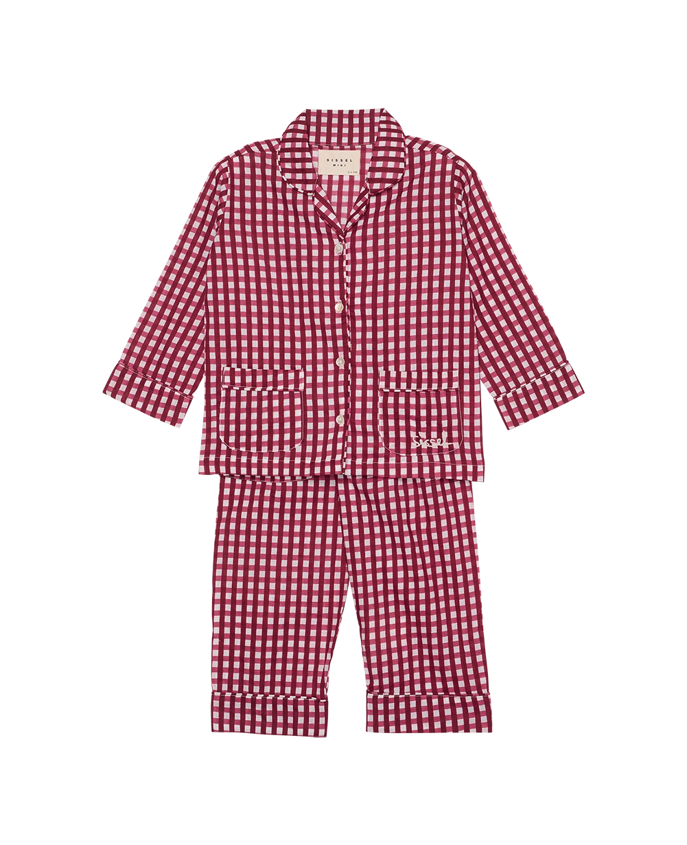 Sissel Mini Pyjamas Sæt Nuit Berry Hedge