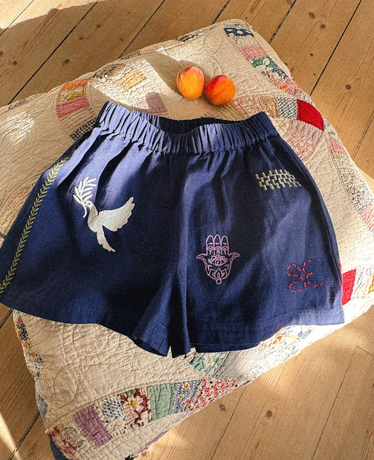 Sissel Mini Shorts Elisa Organic Cotton Ultramarine Blue
