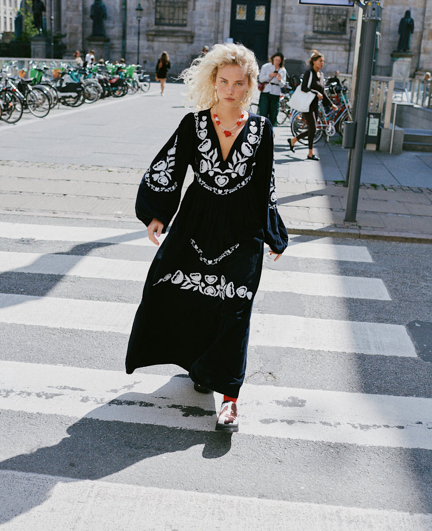 Sissel Edelbo Kjole Kamma Reststof Navy