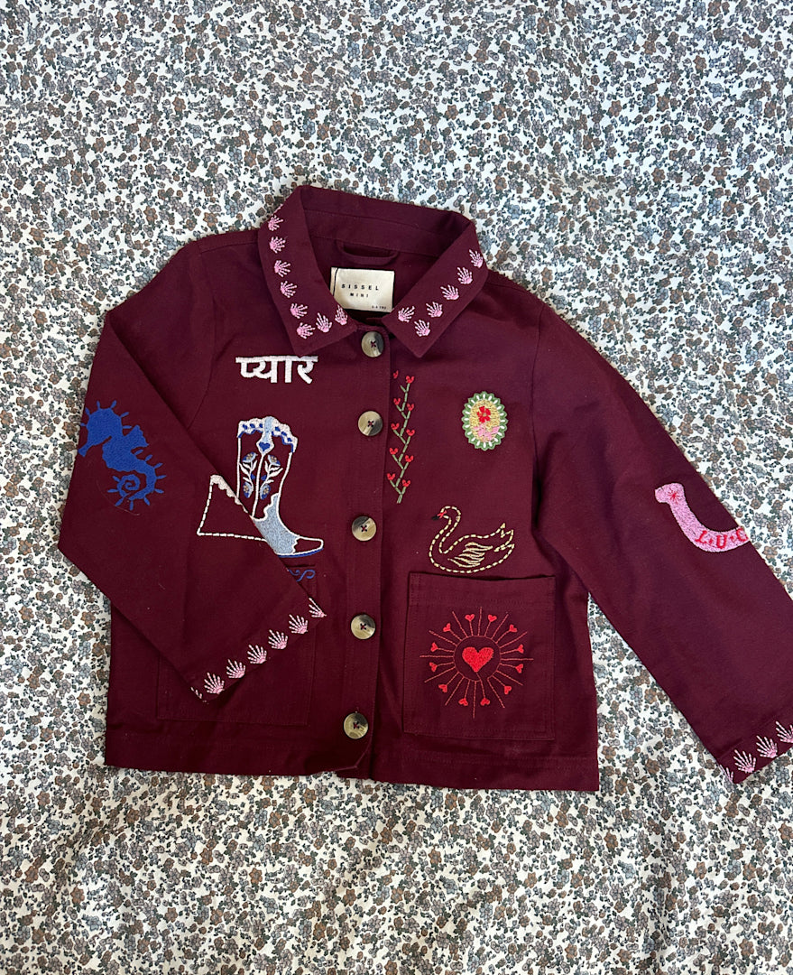 Sissel Mini Jakke My Øko Bomuld Burgundy