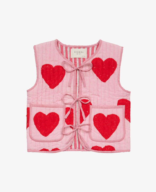 Sissel Mini Vest Honey Quilted Suzani Red Heart