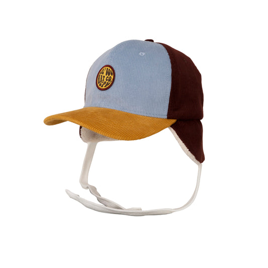 Lil' Boo Kasket fløjl snapback Blå Brun