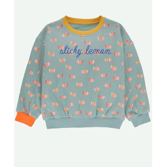 Sticky Lemon Sweater Fish All Over Wonders Of The Deep Sea