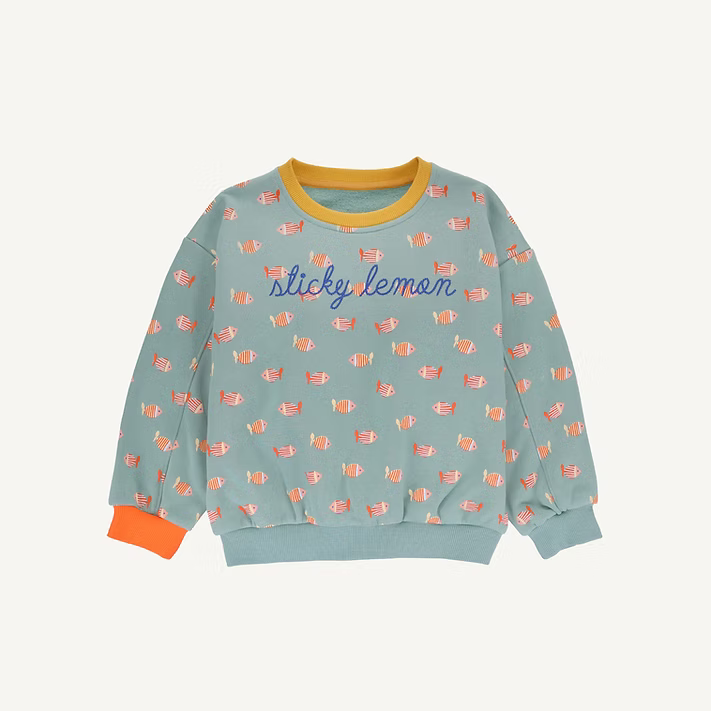 Sticky Lemon Sweater Fish All Over Wonders Of The Deep Sea