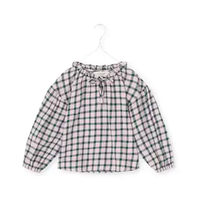 A Monday Elisa Blouse Dawn Pink Check