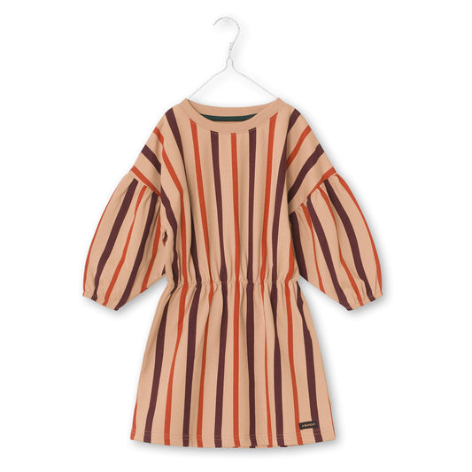 A Monday Nanna Dress Toasted Nut Stripe