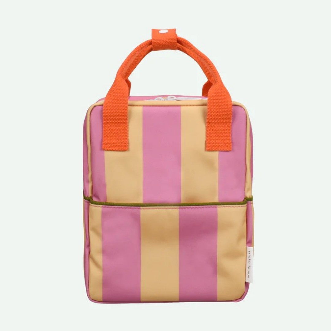 Sticky Lemon Rygtaske Lille Lemon Tree Stripes Rosebay Pink + Apple Juice