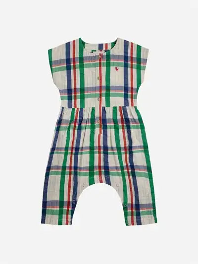 Bobo Choses Baby Checks Woven Overall Multicolor