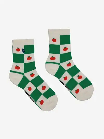 Bobo Choses Tomato All Over Short Socks Offwhite