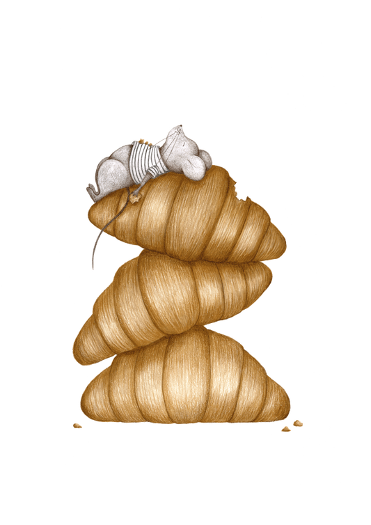 Ephie Studio Kunstprint Croissantmusen
