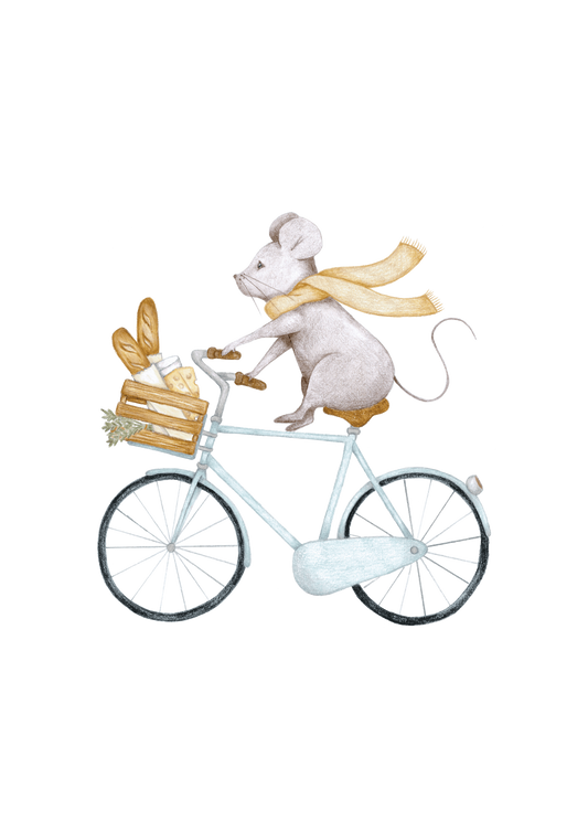 Ephie Studio Kunstprint Cykelmusen