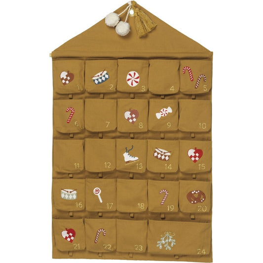 Fabelab Wall Calendar Nostalgia Embroidery Ochre