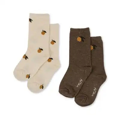 Konges Sløjd Jacquard Socks 2 Pack Lemon