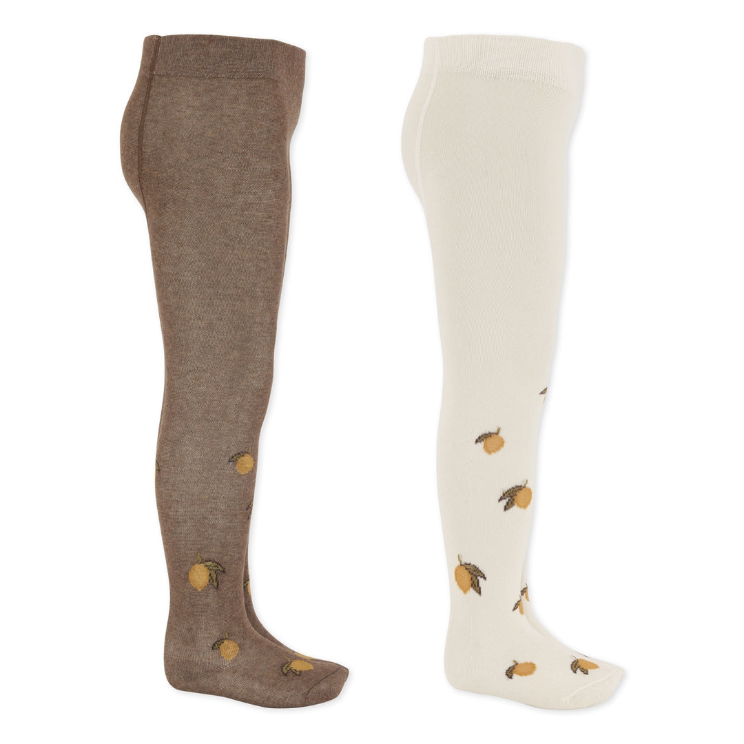 Konges Sløjd Jacquard Tights 2 Pack Lemon