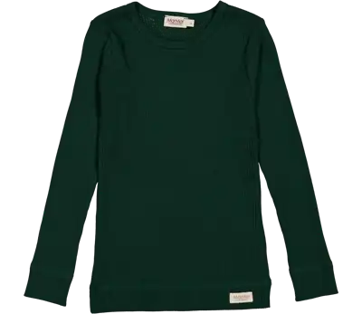 MarMar Plain Tee LS Modal Dark Leaf