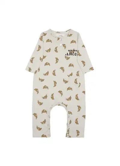 Monsieur Mini Onesie Suit Croissant AOP
